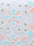 Vista Faux Silk Floral Embroidered Square Clutch