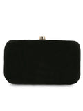 Gaud Floral Embellished Velvet Clutch