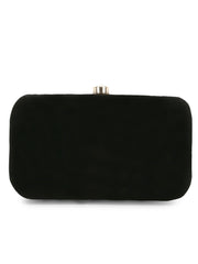Gaud Floral Embellished Velvet Clutch