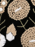 Gaud Floral Embellished Velvet Clutch