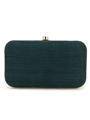 Gaud Floral Embellished Faux Silk Clutch