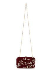 Gaud Embellished Velvet Clutch