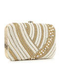 Adorn Embellished Faux Silk Clutch