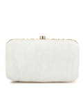 Adorn Embellished Faux Silk Clutch