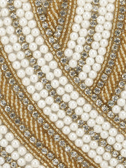 Adorn Embellished Faux Silk Clutch