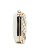 Adorn Embellished Faux Silk Clutch