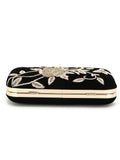 Adorn Floral Embellished Velvet Clutch