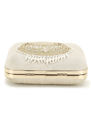Vista Embellished Faux Silk Clutch