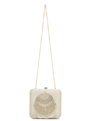 Vista Embellished Faux Silk Clutch