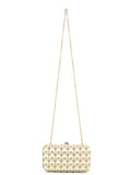 Hue Embroidered Faux Silk Clutch