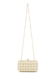 Hue Embroidered Faux Silk Clutch