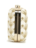 Hue Embroidered Faux Silk Clutch