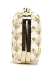Hue Embroidered Faux Silk Clutch