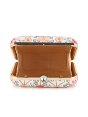 Vista Faux Silk Damask Embroidered Clutch