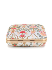 Vista Faux Silk Damask Embroidered Clutch