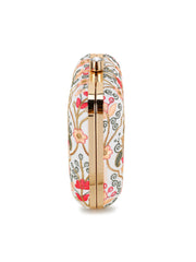 Vista Faux Silk Damask Embroidered Clutch