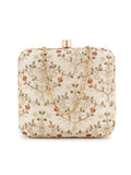 Vista Faux Silk Ogee Embroidered Clutch