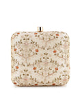 Vista Faux Silk Ogee Embroidered Clutch