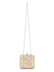 Vista Faux Silk Ogee Embroidered Clutch