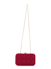Hue Velvet Harlequin Embroidered Clutch