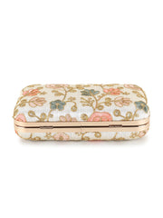 Hue Faux Silk Floral Embroidered Clutch
