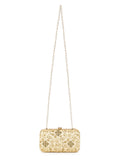 Hue Faux Silk Embroidered Clutch