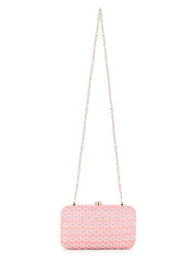 Hue Faux Silk Polka Dot Embroidered Clutch