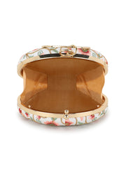 Gala Faux Silk Floral Embroidered Clutch