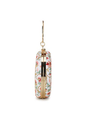 Gala Faux Silk Floral Embroidered Clutch