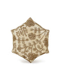 Lotus Faux Silk Floral Embroidered Potli