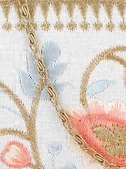 Hue Faux Silk Embroidered Clutch