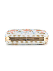 Hue Faux Silk Embroidered Clutch