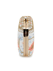 Hue Faux Silk Embroidered Clutch