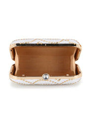 Hue Faux Silk Sequined Clutch