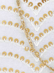 Hue Faux Silk Sequined Clutch
