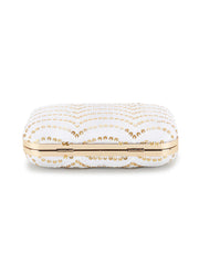 Hue Faux Silk Sequined Clutch