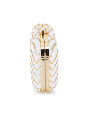 Hue Faux Silk Sequined Clutch