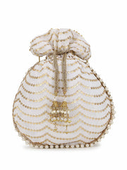Dangle Sequined Georgette Potli