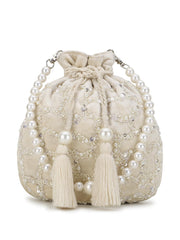 Dangle Embellished Velvet Potli