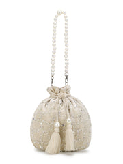 Dangle Embellished Velvet Potli