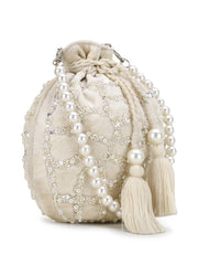 Dangle Embellished Velvet Potli