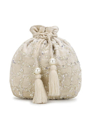 Dangle Embellished Velvet Potli