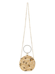 Gala Floral Embroidered Faux Silk Clutch