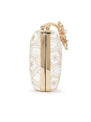 Adorn Ethnic Embroidered Faux Silk Clutch