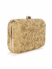 Hue Floral Embroidered Velvet Clutch