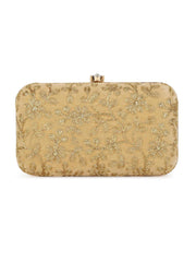 Hue Floral Embroidered Velvet Clutch