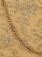 Hue Floral Embroidered Velvet Clutch
