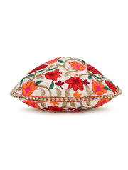 Dangle Floral Embroidered Faux Silk Potli