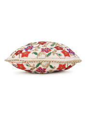 Dangle Floral Embroidered Faux Silk Potli