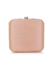 Vista Stone work Embellished Faux Silk Clutch
